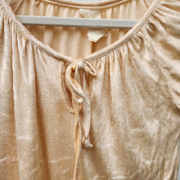 Vintage 1970's Soft Cream Velvet Peasant Style Top - Picture 7 of 15